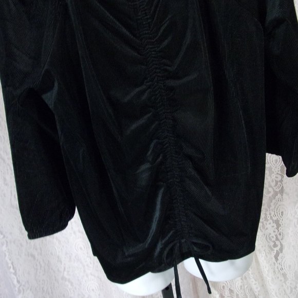 Cato Black Knit Square Neck Plus Top 14/16  NWT - Picture 3 of 6
